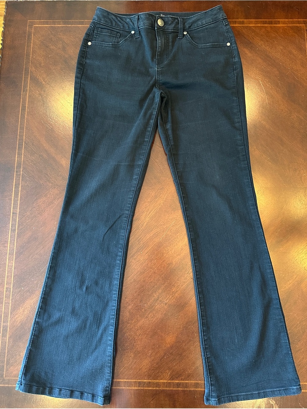 1822 Denim Black Bootcut Jeans